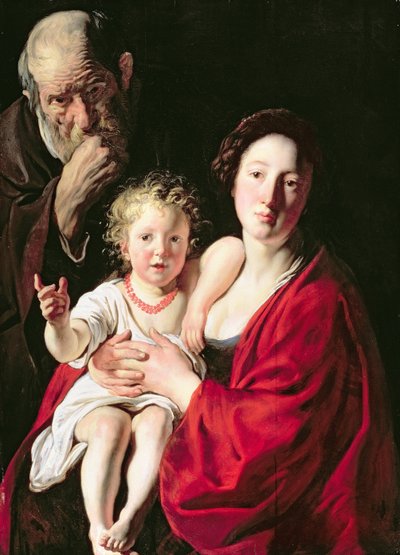 聖家族（パネル） 作： Jacob Jordaens