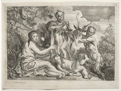 木星は山羊アルマテアによって養われた、1652年。 作： Jacob Jordaens