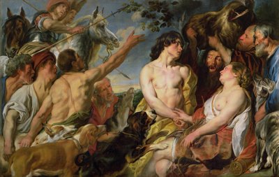 メリーガーとアタランタ（油彩・キャンバス 作： Jacob Jordaens
