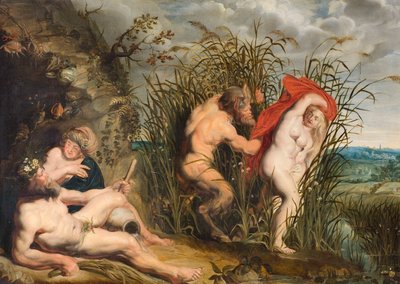 パンとシリンクス。 作： Jacob Jordaens