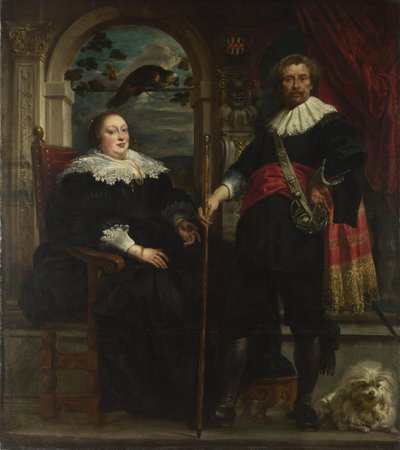 ゴヴァートファンスルペルとその妻の肖像画、1636-1637 作： Jacob Jordaens