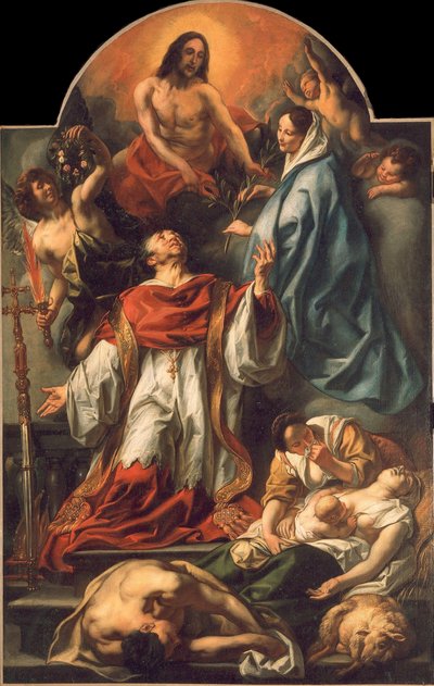 ペストの犠牲者の中の聖チャールズ ボロメオ、1655 年。 作： Jacob Jordaens