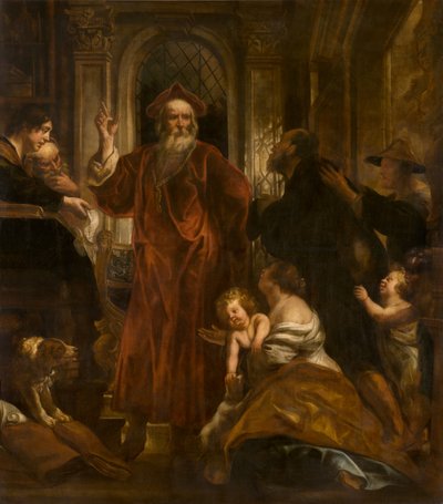 ブルターニュの聖イヴォ（油彩） 作： Jacob Jordaens