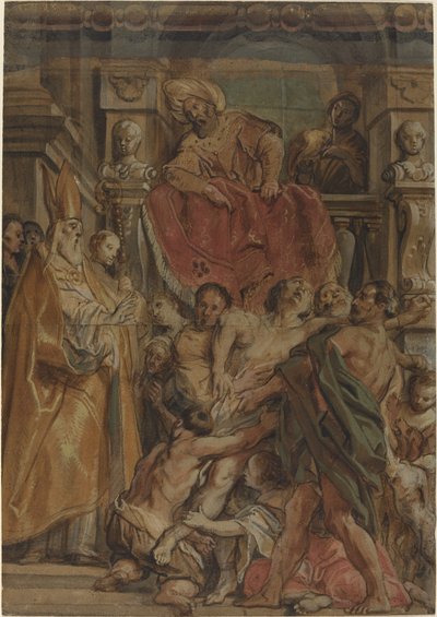 テトロディウスのしもべを癒すトゥールの聖マルタン 作： Jacob Jordaens