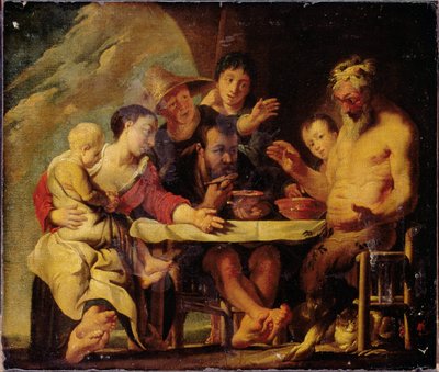 サテュロスと農民たち 作： Jacob Jordaens
