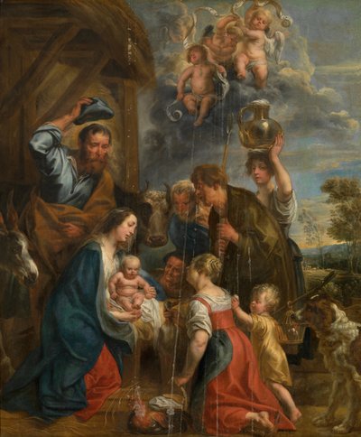 羊飼いたちの礼拝 作： Jacob Jordaens