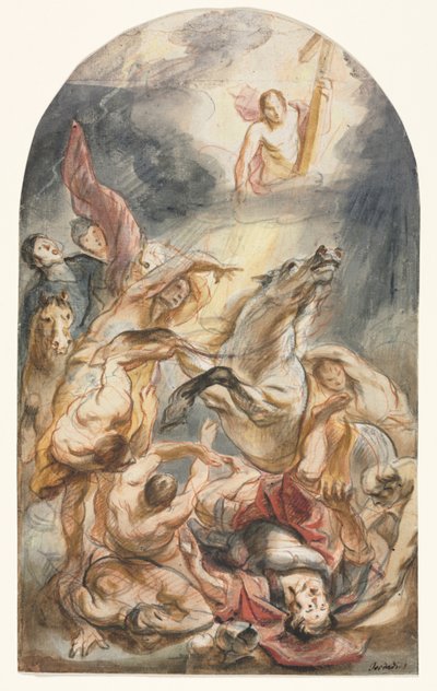 キリストと十字架によるサウロの回心 作： Jacob Jordaens