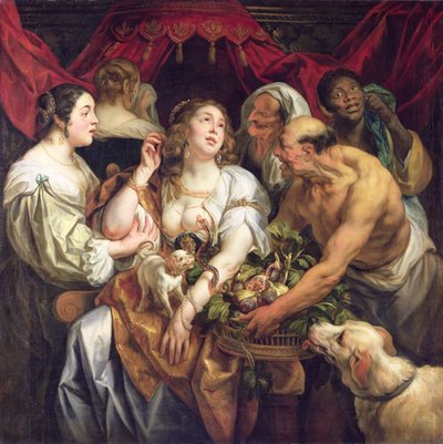 クレオパトラの死（紀元前69-30年） 作： Jacob Jordaens