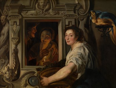フルーツ売り（オイル） 作： Jacob Jordaens