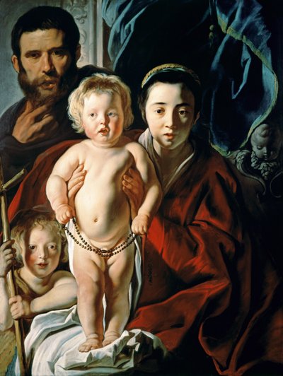 洗礼者聖ヨハネとの聖家族、1620-25年頃 作： Jacob Jordaens