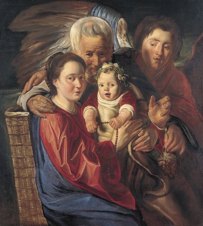 天使のいる聖家族 作： Jacob Jordaens
