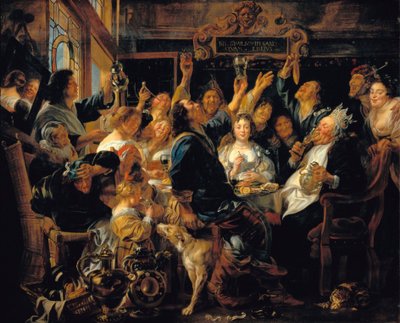 "キングビーンのお祝い" 作： Jacob Jordaens