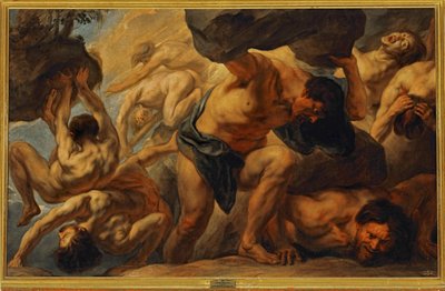 タイタンの敗北...（キャンバスに描かれた絵） 作： Jacob Jordaens