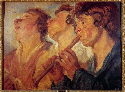 3人の旅の音楽家 ヤコブ・ヨルダーンス（1593-1678）の絵（ec.flam.） 17世紀 マドリッド、プラド美術館 作： Jacob Jordaens