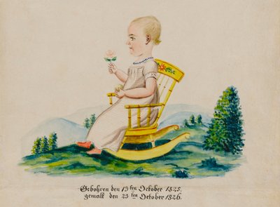 カロライナ・マッサーの肖像、1826年。 作： Jacob Maentel