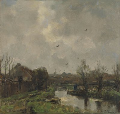 ハーグ近郊の風景 作： Jacob Maris