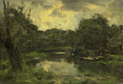 はしけのある風景 作： Jacob Maris