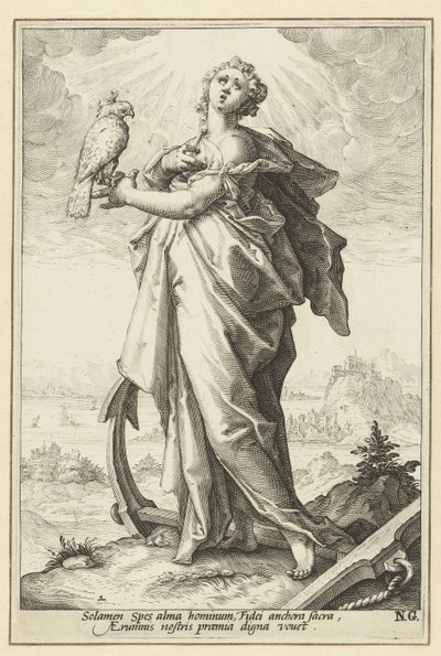 ホープ（スペス） 美徳（シリーズタイトル） 作： Jacob Matham (attributed to)