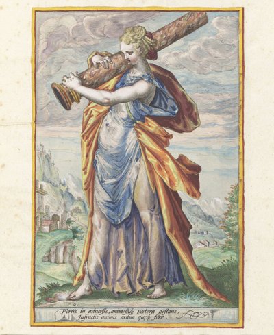 強さ (Fortitudo) 美徳（シリーズタイトル） 作： Jacob Matham (attributed to)