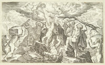 神々と巨人の戦い 作： Jacob Matham