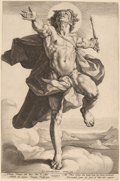 ソルとしてのアポロ 作： Jacob Matham, after Cornelis Cornelisz van Haarlem