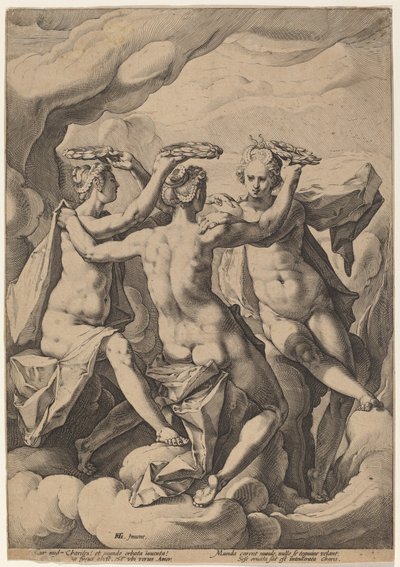 三美神 作： Jacob Matham, after Hendrick Goltzius