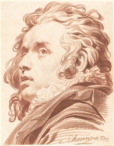 なびく髪の青年 作： Jacob Matthias Schmutzer