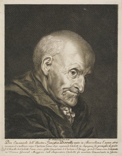 ドン・エマニュエル・デスヴァルスの肖像 作： Jacob Matthias Schmutzer