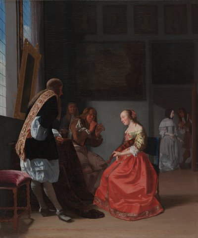 音楽会社、c。 1668。 作： Jacob Lucasz Ochtervelt