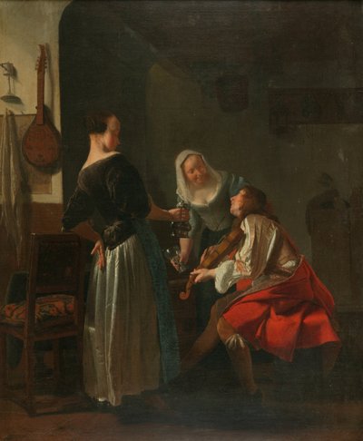 陽気な仲間たち 1665年頃 油彩・カンヴァス 作： Jacob Lucasz Ochtervelt