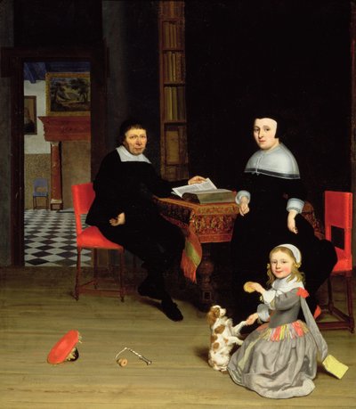家族の肖像、1663 作： Jacob Lucasz Ochtervelt