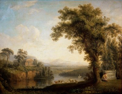 フェイトンの墓のあるアンティークな風景」1785年   作： Jacob Philip Hackert