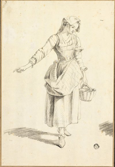イタリアの農民の少女 作： Jacob Philipp Hackert