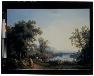 古典的な川の風景 作： Jacob Philippe Hackert