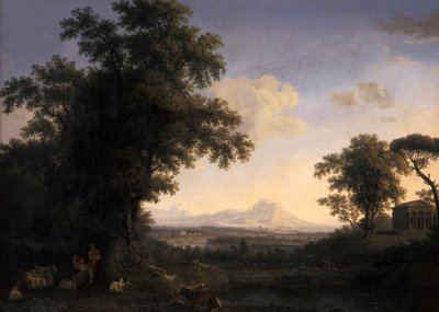 アルカディアンの風景、1829 作： Jacob Philippe Hackert