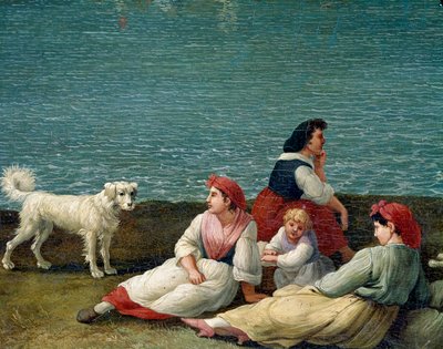 イタリア・バルレッタの農民たち - （バルレッタの農民の女性たち） 詳細画：ヤコブ・フィリップ・ハッケルト・ディット・ハッケルト（1737-1807） 18世紀 - ナポリ・サンマルティーノ国立博物館 作： Jacob Philippe Hackert