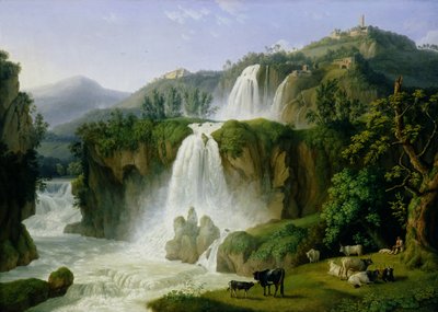 チボリの滝、1785年 作： Jacob Philippe Hackert