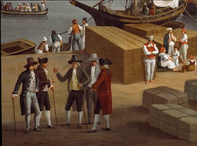 シチリア島メッシーナ港の眺め 富裕な商人のグループを描いたディテール ネゴシアン - 絵画：Jacob Philipp Hackert dit Hackert d