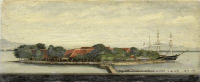 バタビア湾のカイパー島の眺め 作： Jacob Pieter Mercier
