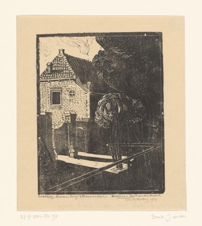Bloemendaal のファーム ビークとベルク 作： Jacob Pieter van den Bosch (signed by artist)