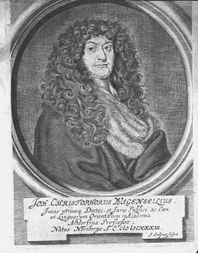 Johann Christoph Wagenseil 1633-1705 の肖像、17 世紀の終わり。 作： Jacob Sandrart von