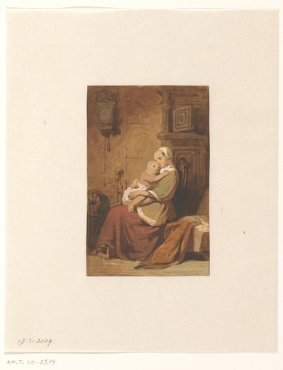 インテリアの母と子 作： Jacob Spoel