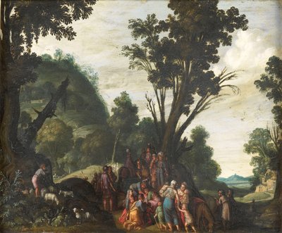 ヤコブとエサウの出会い (創世記 33) 作： Jacob Symonsz Pynas (attributed to)