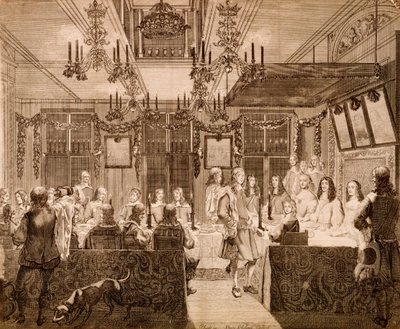 1660年に王と王室に作られたオランダの地所の大宴会 作： Jacob Toorenvliet