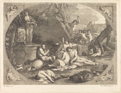 バッカナル 作： Jacob Wilhelm Mechau after Giulio Carpioni