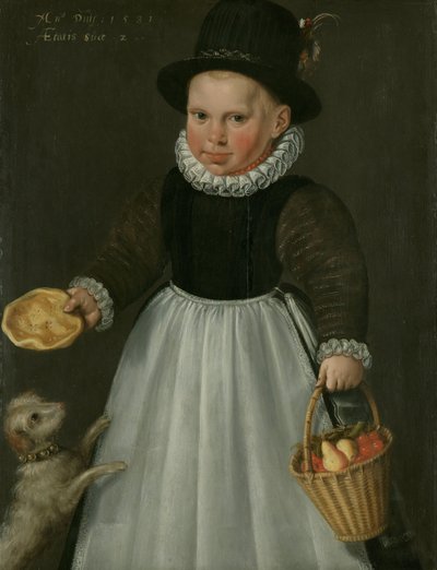 小さな男の子の肖像画 作： Jacob Willemsz. Delff (I)