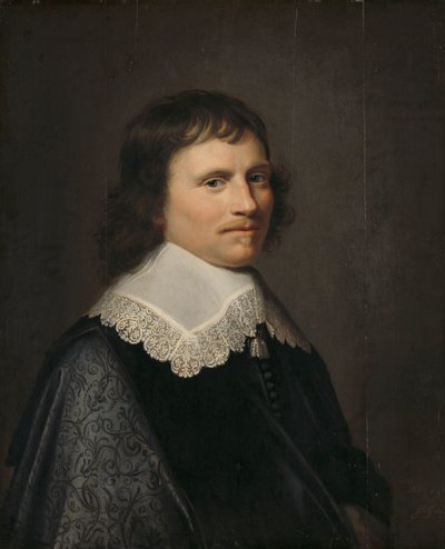 サロモン・ファン・スクーンホーフェン (1617-1653)、プッテン中尉と思われる男性の肖像 作： Jacob Willemsz. Delff (II)
