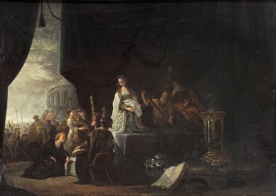 エフタの娘の犠牲（パネルに油彩） 作： Jacob Willemsz de (c.1630 after 1675) Wet