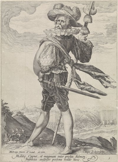 大佐 将校と兵士（シリーズタイトル） 作： Jacob de Gheyn (II)