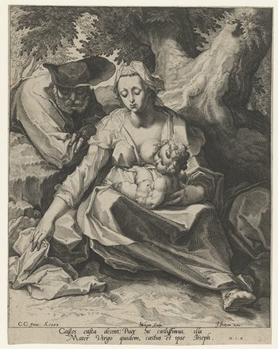 エジプトへの逃亡中の休息 作： Jacob de Gheyn (II)